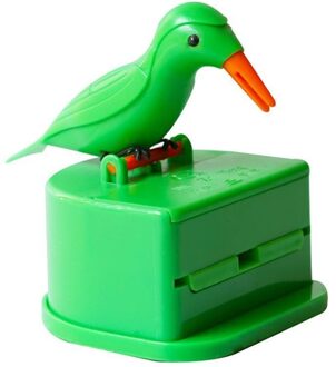 Kleine Vogel Tandenstoker Container Automatische Tandenstoker Keuken Opslag Houder Box Desk Dispenser Accessoires Decoratie Toothpi O0T1 groen background