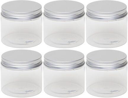Kleine weckpot / inmaakpot - 6x - 150 ml - kunststof - met schroefdeksel - 7 x 6 cm