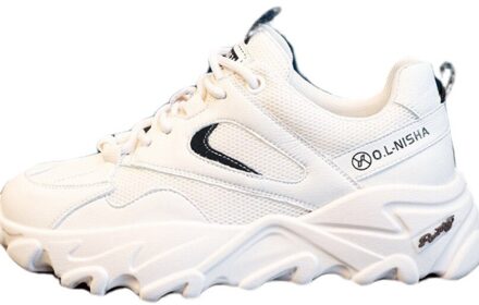 Kleine Witte Schoenen Met Mesh En Ademend Casual Sport Schoenen 39