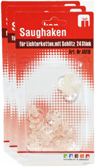 Kleine zuignappen ophangklemmetjes - 72x stuks - 2 cm