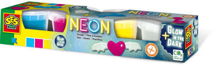 kleiset neon en glow in the dark junior 4x90gr Multikleur