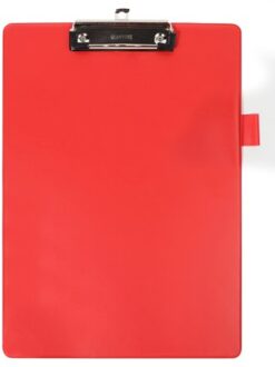 Klembord quantore a4 staand pvc rood met 100mm Klem + penlus