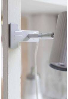 klemlamp Hubble, wit wit, chroom