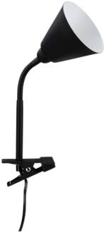 Klemlamp Vitis - met flexibele arm - E14 - zwart -met snoerschakelaar