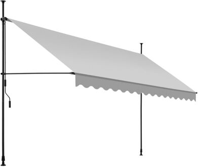 klemluifel - Zonnescherm - Zonneluifel - Klem-zonwering - Zonnescherm Balkon - 400 x 180 cm - lichtgrijs