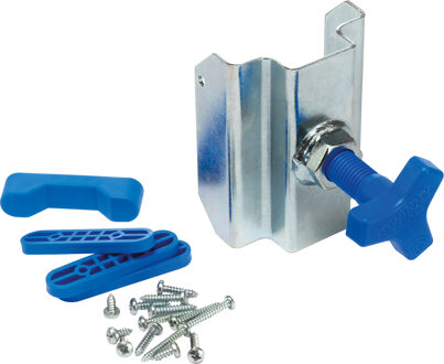 klemstuk aanslagblokjes met sterbout zilver/blauw Zilverkleurig