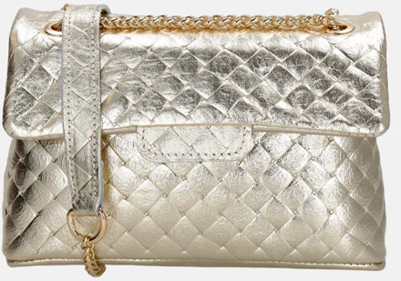 Klep schoudertas goud