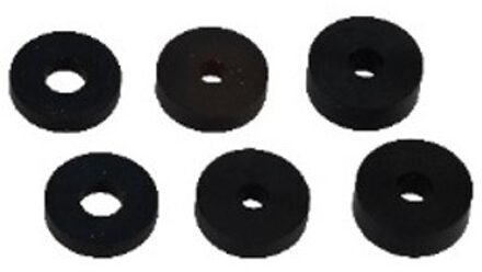 Klepschijfpakking-assortiment, rubber, 16 x 4 x 4,5/16 x 6 x 3/16,5 x 5 x 5,5 mm voor bovendeel (3x2) - 98697230