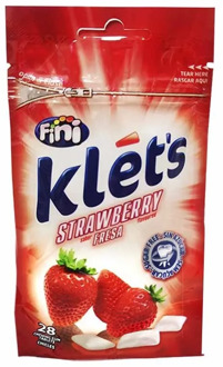 Klét's Fini Strawberry Strawberry Strawberry 28 Gum Strawberry flavor