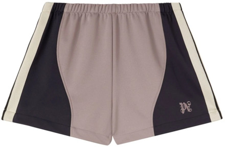 Kleur-Block Jersey Shorts met Side Stripe Palm Angels , Multicolor , Dames - M,S,Xs