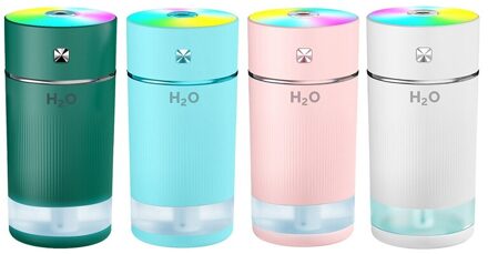 Kleur Cup Usb Luchtbevochtiger Auto Mist Maker 7 Kleuren Led Verlichting Mini Auto Kantoor Luchtreiniger wit