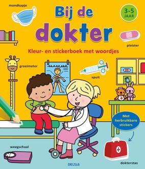 Kleur- en stickerboek - Bij de dokter