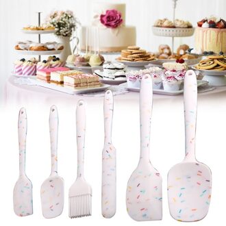 Kleur Food Grade Non-stick Cake Bakken Spatel Boter Koken Siliconen Spatel Biscuit Gebak Schraper Siliconen Spatel Set