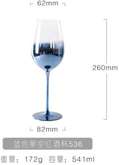 Kleur Kristal Glas Rode Wijn Glas Set Wijndrinkbeker Creatieve Kleur Champagne Glas Wijn Set 540ML