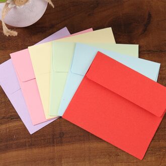 Kleur Mini Kleine Envelop Effen Kleur Bank Card/Lidkaart Snoep Kleur Papier Vierkante Envelop 50 stks/partij 9*10cm licht groen