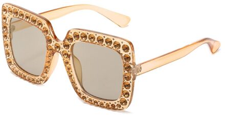 Kleur Mode Zonnebril Vier Miss Fang Kuang Burst Modellen Diamanten Diamant Zonnebril Bril Zonnebril Driver 5