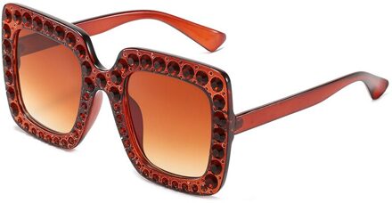 Kleur Mode Zonnebril Vier Miss Fang Kuang Burst Modellen Diamanten Diamant Zonnebril Bril Zonnebril Driver 9