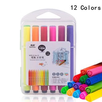 Kleur Pen Art Marker Tekening Set Kleuren Kinderen Aquarel Pen Veilige niet-toxisch Water Wassen Graffiti Gezondheid En Milieu 12kleuren