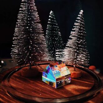 Kleur Prism Aurora Hut Licht Kubus Ongeveer Valentijnsdag Creatieve Optische Ornamenten Zeven Kleur Crystal Cube Valentijnsdag