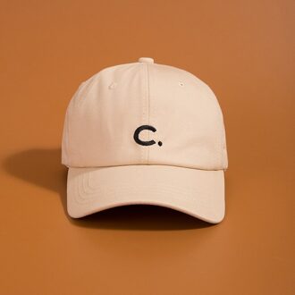 Kleur Retro Cap Letter C Baseball Cap Verkoop Gradiënt Mannen En Vrouwen Hoed Beige