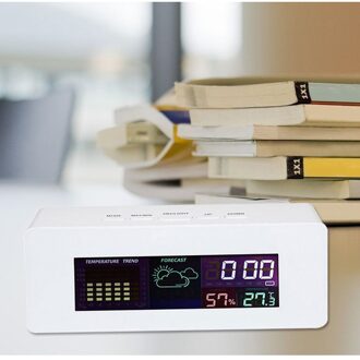 Kleur Screen Tafel Bureauklok met Kalender Tonen Weerstation Klok Alarm Functie hermometer Hygrometer Woondecoratie