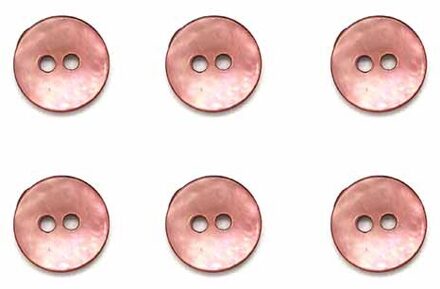 Kleur Shell Knop Twee Ogen Ronde Natuurlijke Shell Knop Overhemd Knop Hoogwaardige Knop 6 watermeloen rood