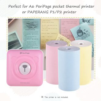 Kleur Thermisch Papier 57*30Mm Fotopapier Duidelijke Afdrukken Voor Peripage A6 A8 Paperang P1/P2 mini Pocket Photo Printer 3 Rolls blauw