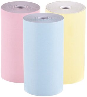 Kleur Thermisch Papier 57*30Mm Fotopapier Duidelijke Afdrukken Voor Peripage A6 A8 Paperang P1/P2 mini Pocket Photo Printer 3 Rolls kleur