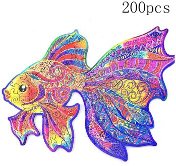 Kleur Vormige Houten Dier Puzzel Onregelmatige Drie-Dimensionale Puzzel (5Mm) houten Puzzel Educatief Speelgoed Voor Kinderen L4