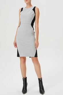 Kleurblok bodycon korte jurk Grijs