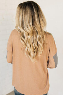 Kleurblok Knop Wafel Breisel Top Bruin