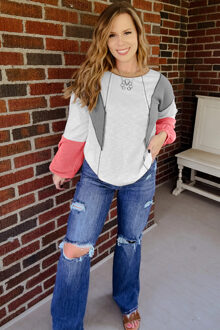 Kleurblok Wafel Brei Top Wit