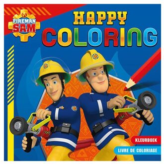kleurboek brandweerman Sam blauw