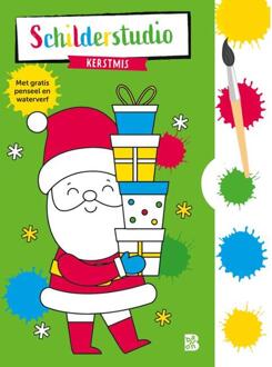 Kleurboek met verfpalet en penseel Kerstmis -   (ISBN: 9789403229812)