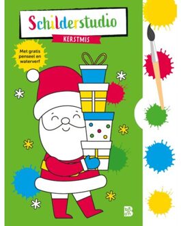 Kleurboek Met Verfpalet En Penseel Kerstmis - Kerstmis