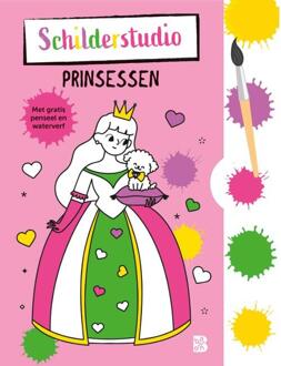 Kleurboek Met Verfpalet En Penseel Prinsessen - Kleurboek Met Verfpalet En Penseel