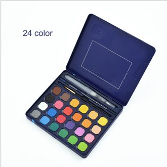 Kleuren Aquarel Pigment Set Aquarel Verf Student Handgeschilderde Draagbare Schilderen Set Ijzeren Doos Water Kleur Kunst Levert 24 kleur