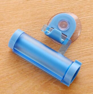 Kleuren Haak Plastic Rolling Tube Squeezer Nuttig Tandpasta Dispenser Badkamer Tandpasta Houder Badkamer Accessoires blauw
