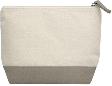 Kleuren katoenen cosmetisch tasje Grijs - One size