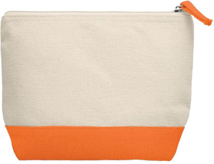 Kleuren katoenen cosmetisch tasje Oranje - One size