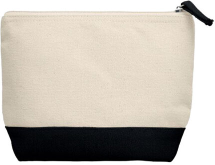 Kleuren katoenen cosmetisch tasje Zwart - One size