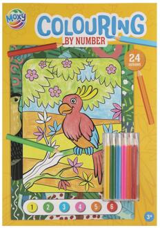 Kleuren op nummer A4 + 5 potloodjes