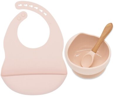 Kleuren Voeden Set Baby Plaat Non-Silp Zuig Kom Food Grade Siliconen Slabbetjes Kids Waterdichte Bpa-vrij draagbare Servies 02