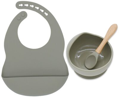 Kleuren Voeden Set Baby Plaat Non-Silp Zuig Kom Food Grade Siliconen Slabbetjes Kids Waterdichte Bpa-vrij draagbare Servies 08