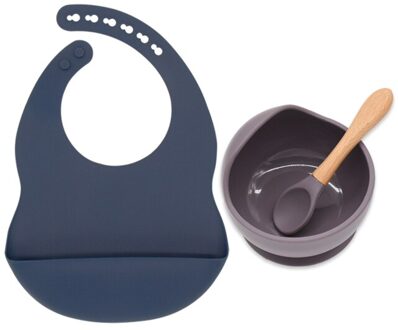 Kleuren Voeden Set Baby Plaat Non-Silp Zuig Kom Food Grade Siliconen Slabbetjes Kids Waterdichte Bpa-vrij draagbare Servies 09