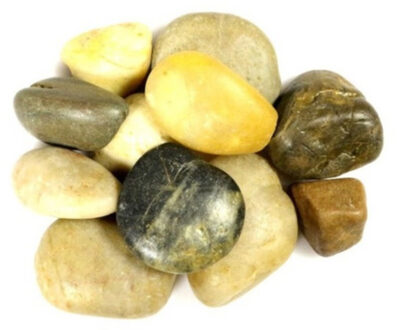 Kleurmix decoratie/hobby stenen/kiezelstenen 350 gram