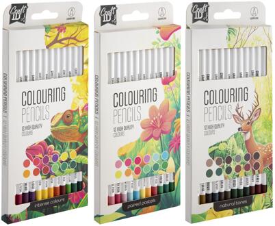 Kleurpotloden 12pcs, 3ass verschillende