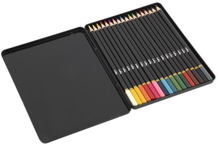 Kleurpotloden 18 stuks in blik verschillende