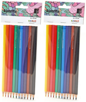 Kleurpotloden set - multi kleuren - 24x stuks - tekenen voor kinderen