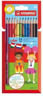 Kleurpotloden STABILO Color 979 kartonnen etui a 12 kleuren